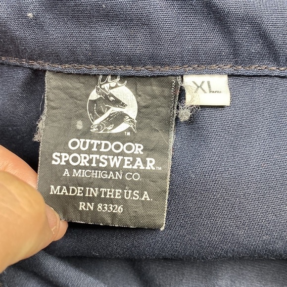 Vintage Outdoor Sportswear Black Trebark Camo Pearl Snap Button Down Shirt XL - Picture 3 of 5